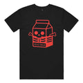 Big Logo "Mike the Dead Milk" Cotton T-Shirt in Black and Red