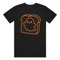 Big logo "Huck, The Ghost on a Toast" Cotton T-Shirt in Black and Orange
