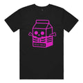 Big Logo "Mike the Dead Milk" Cotton T-Shirt in Black and Pink